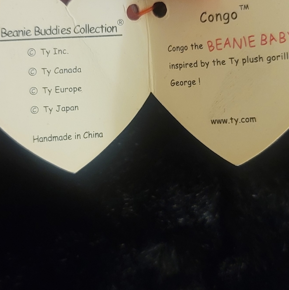 Large Gorilla "George" Beanie Baby - Picture 3 of 4